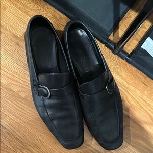 Men's Black Leather Loafers